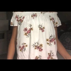 Two piece (tank top & sheer off the shoulder top)